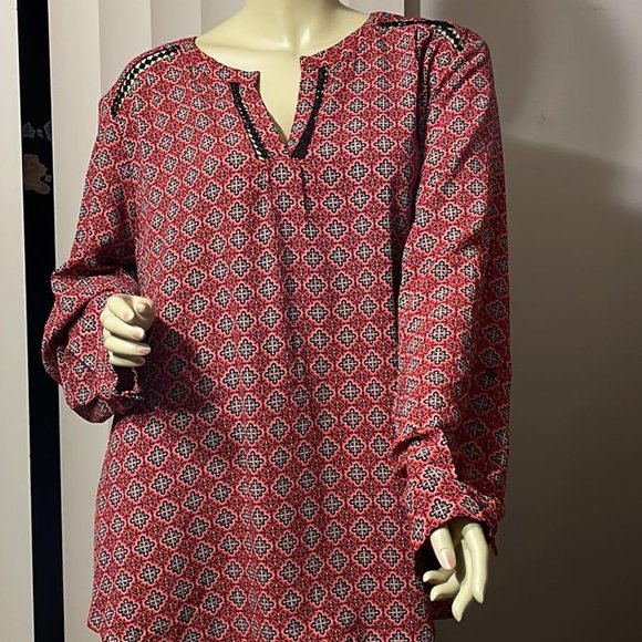 Liz Claiborne Tops - Women's 2X Lovely and Bold Casual to Career Blouse BOHO Charm!